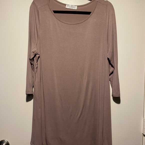 Free to live oversized off shoulder beige top - XL - Picture 1 of 6